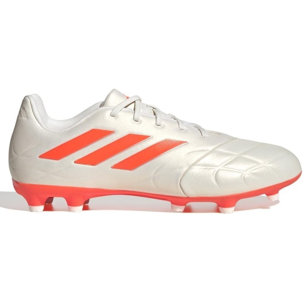 adidas® (Men's 13 M) Copa Pure.3 FG Soccer Cleats in Off White/Team Solar Orange